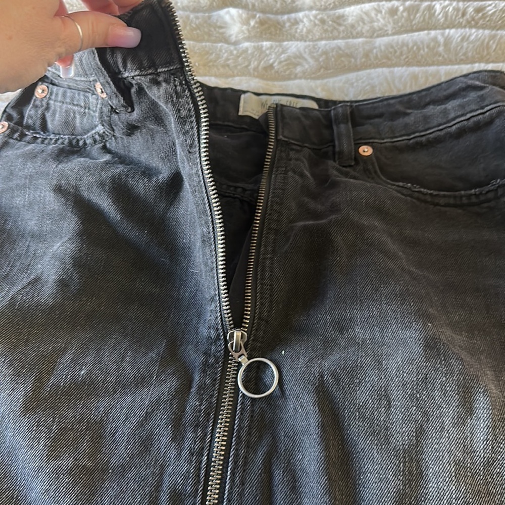 Size 25 free people jeans zip up skirt - Picture 4 of 5